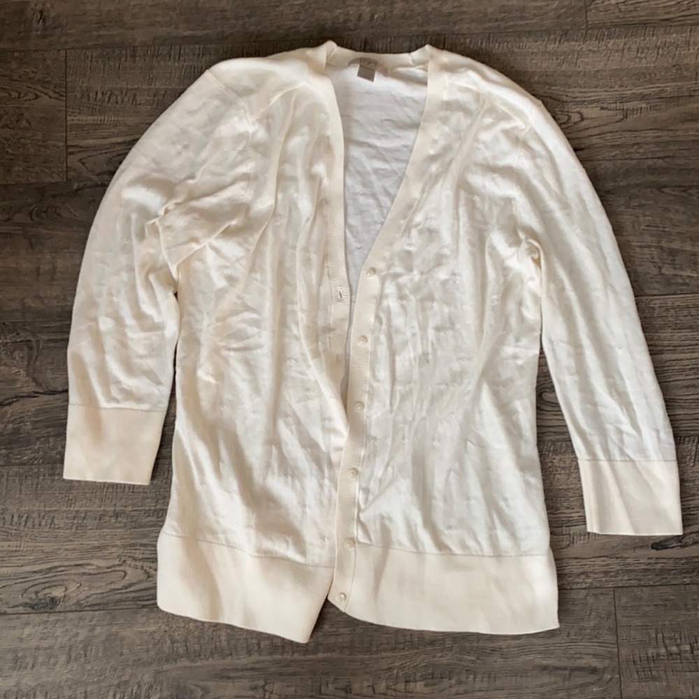 Loft cream cardigan- size L